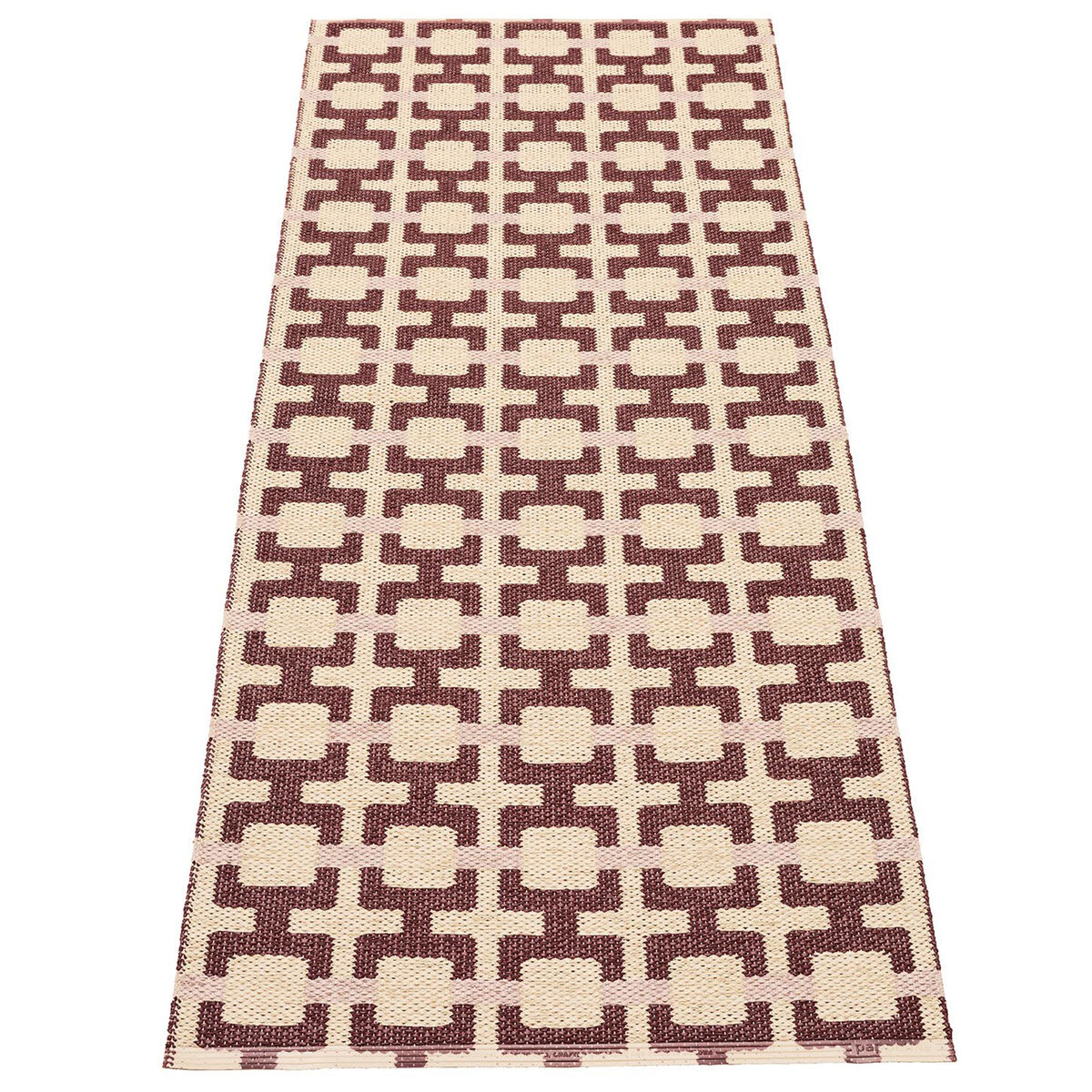 Tom gulvtæppe 180 x 70 cm, burgundy/cream/rose
