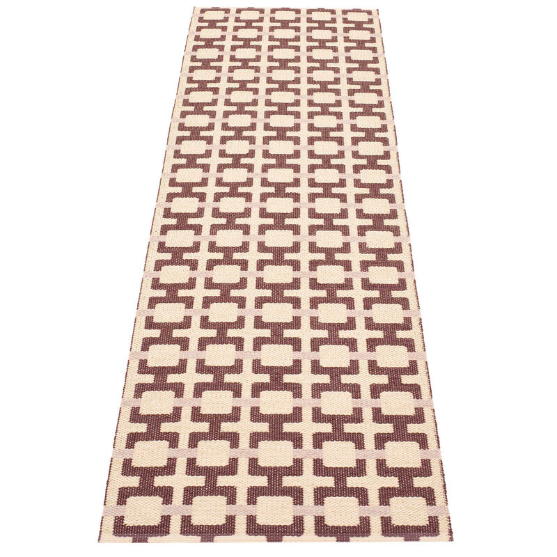 Tom gulvtæppe 240 x 70 cm, burgundy/cream/rose