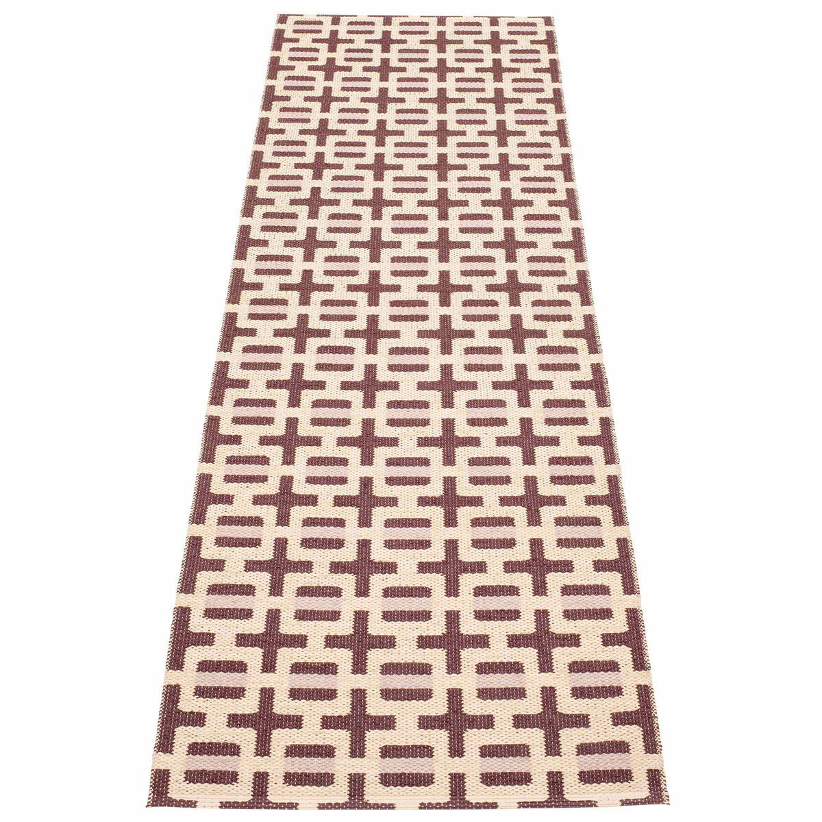 Tom matta 240 × 70 cm, burgundy/cream/rose