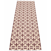 Tom gulvtæppe 240 x 70 cm, burgundy/cream/rose