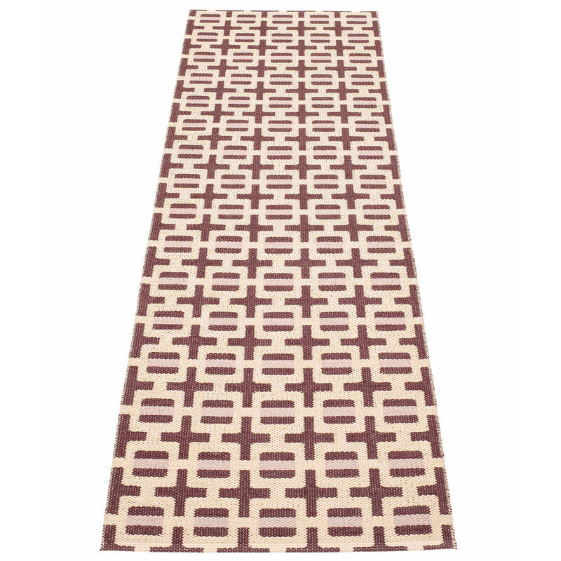 Tom gulvtæppe 240 x 70 cm, burgundy/cream/rose