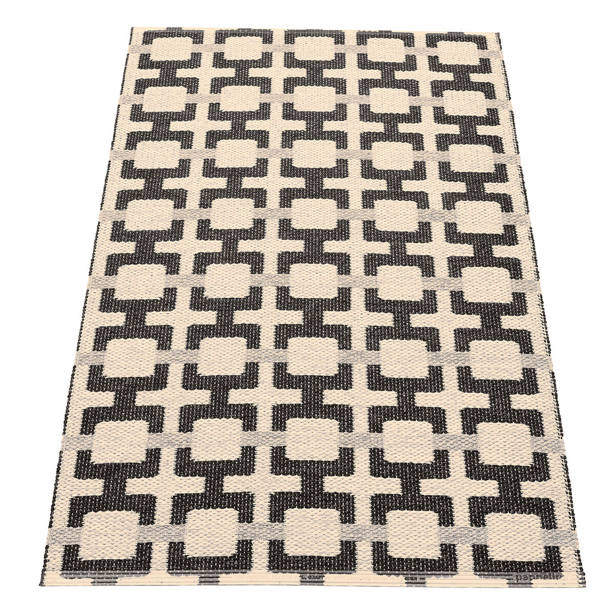 Tom teppe 120 x 70 cm, black/cream/grey