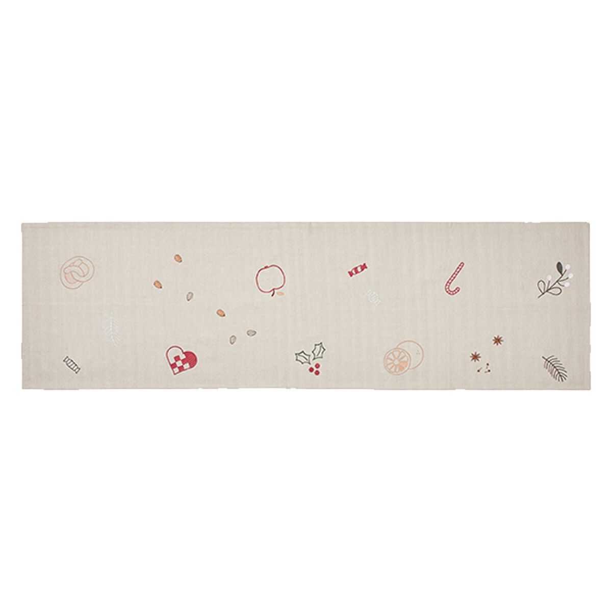 Copenhagen Fryd bordslöpare 140 × 45 cm, röd/grå