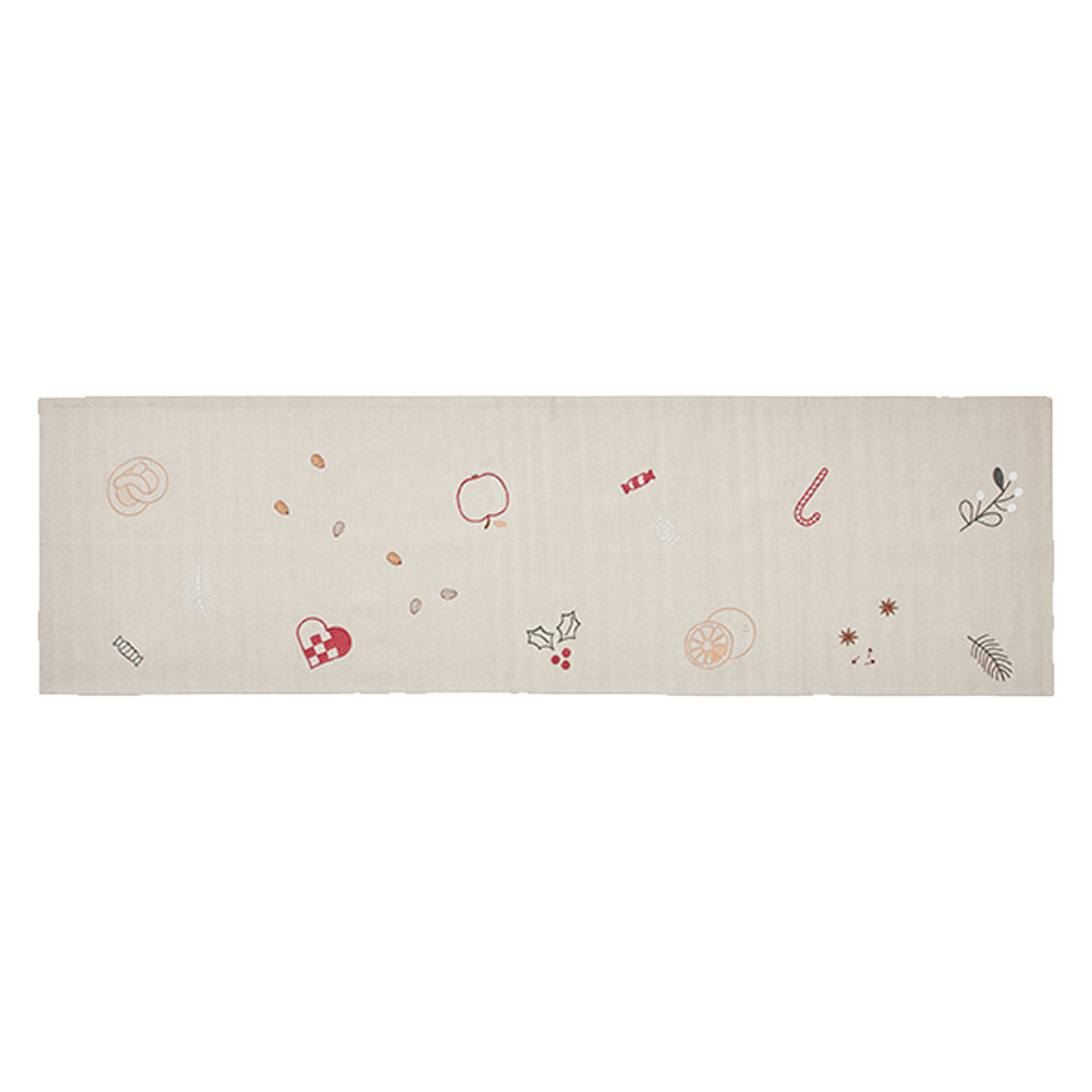 Copenhagen Fryd bordslöpare 140 × 45 cm, röd/grå