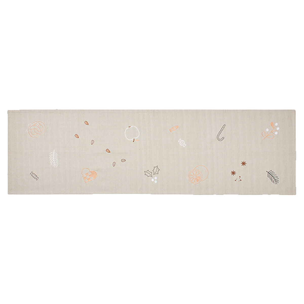 Copenhagen Fryd bordslöpare 140 × 45 cm, grå/guld