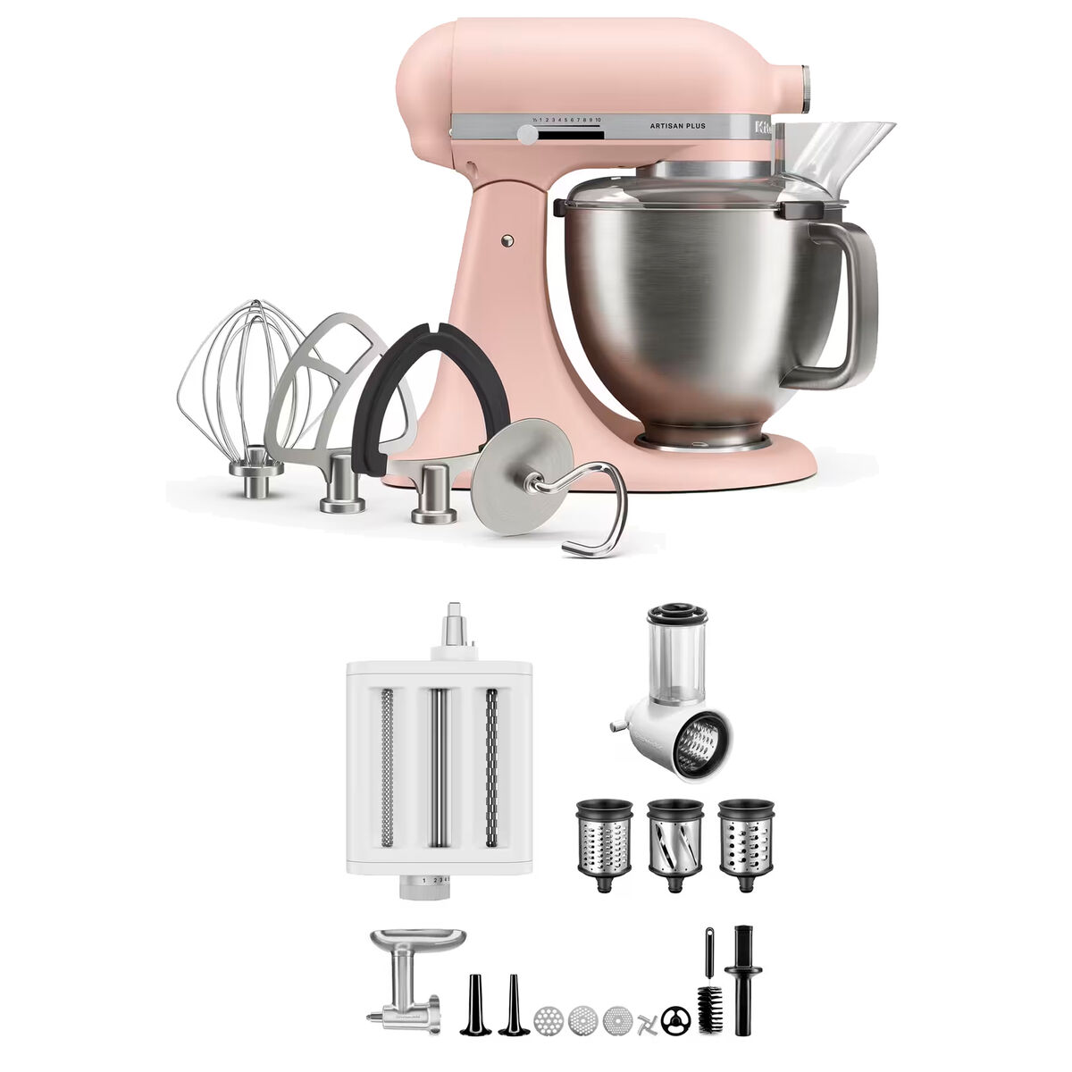 Artisan Plus köksmaskin med tillbehörspaket 4,7 liter, feather pink