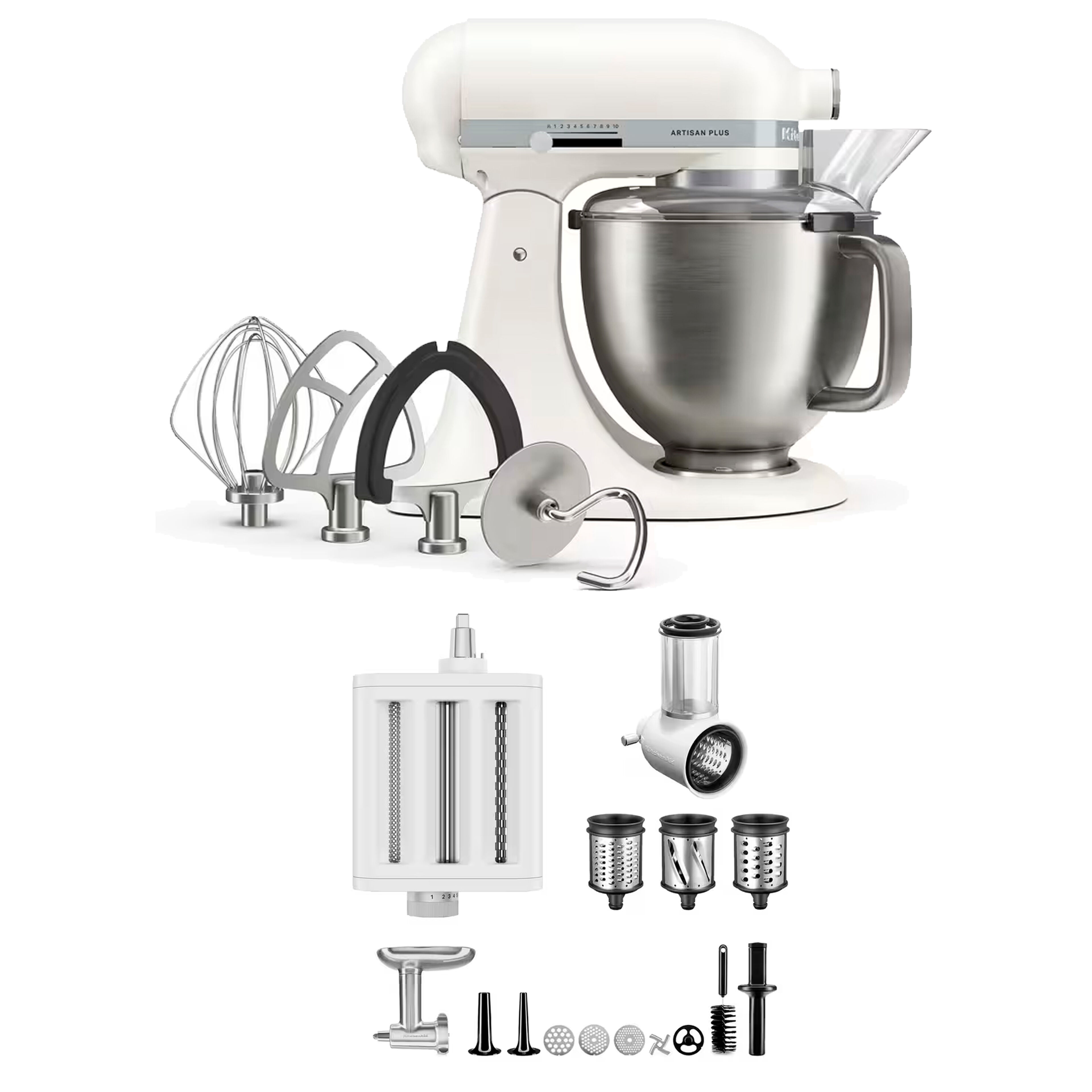 Artisan Plus köksmaskin med tillbehörspaket 4,7 liter, porcelain white