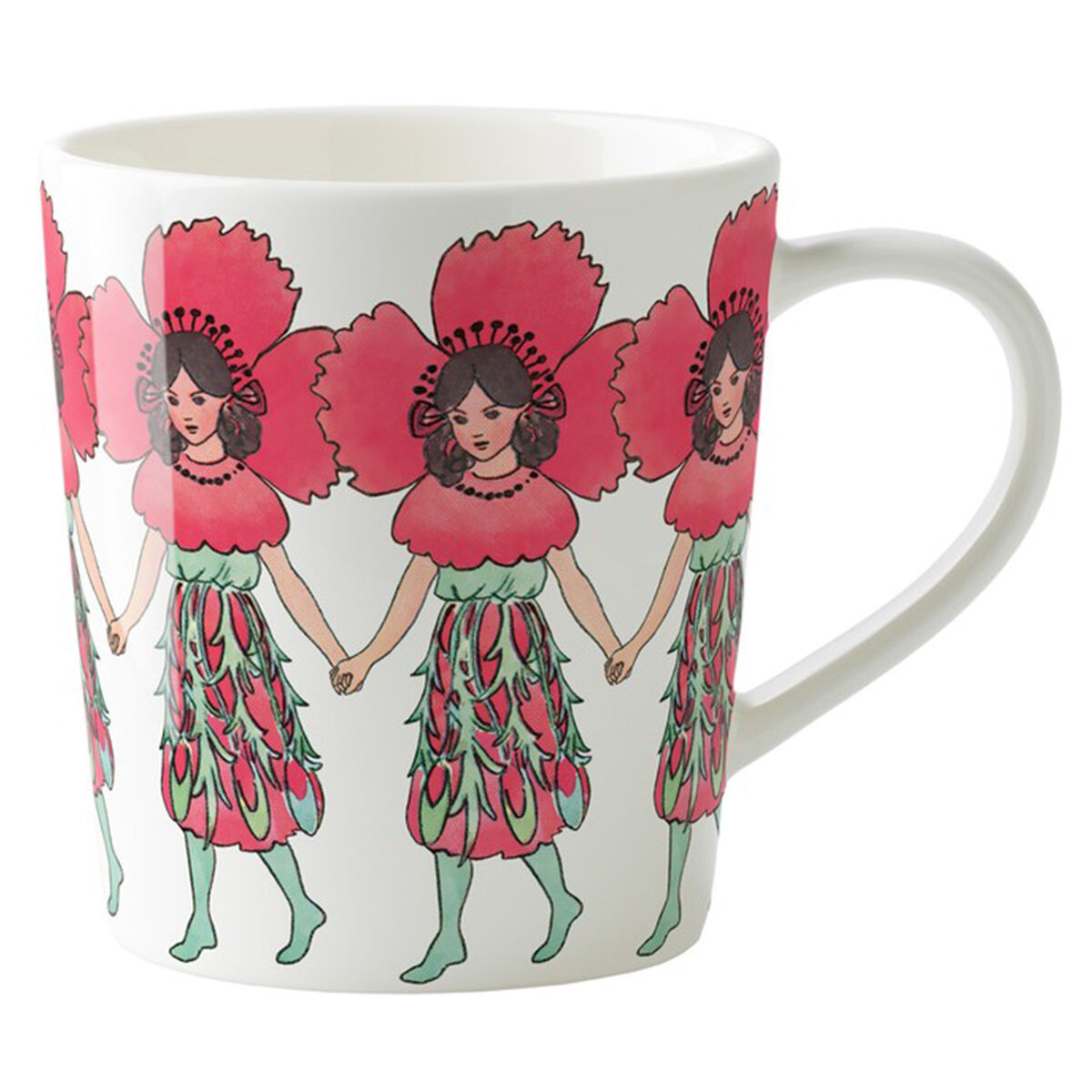 Elsa Beskow krus med hank 40 cl, poppy
