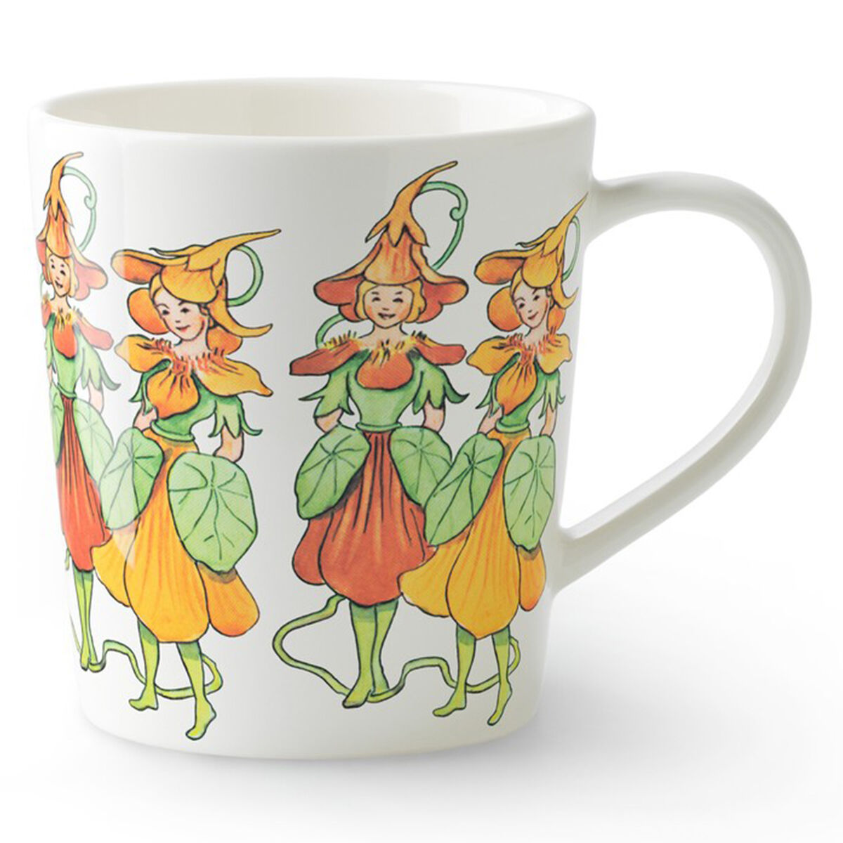 Elsa Beskow krus med hank 40 cl. nasturtium