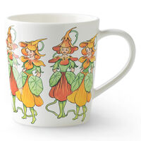 Elsa Beskow krus med hank 40 cl. nasturtium