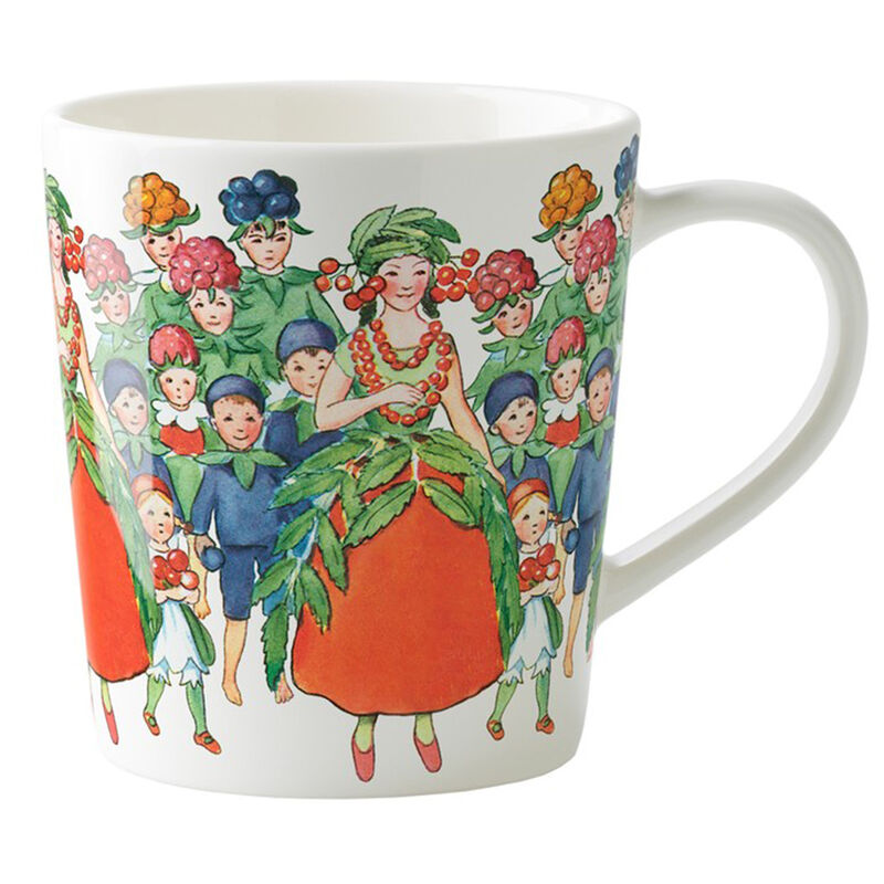 Elsa Beskow krus med hank 40 cl, august
