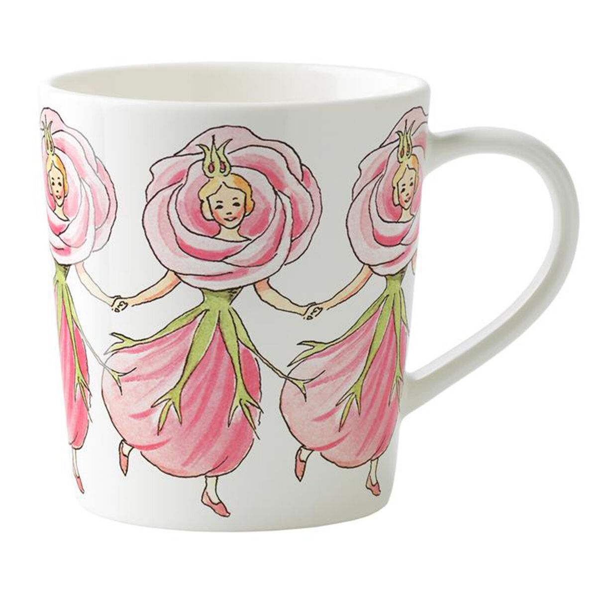 Elsa Beskow krus med hank 40 cl, rose