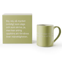 Astrid Lindgren kopp 35 cl, Voj, voj, så mycket onödigt som sägs…