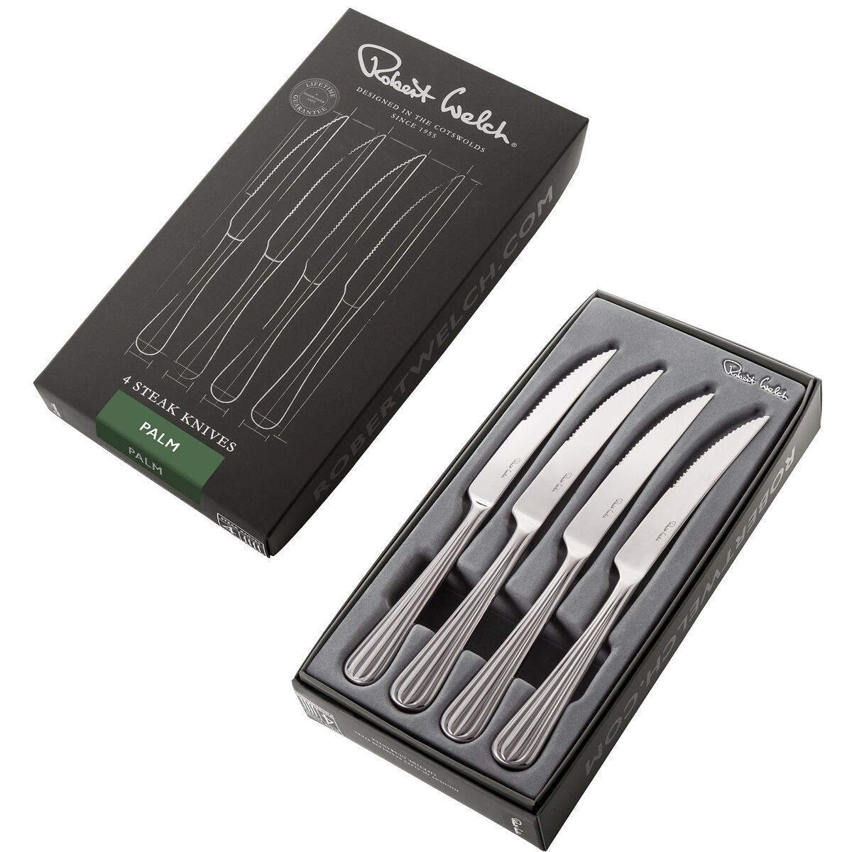Palm Bright V steakkniv, 4 stk.