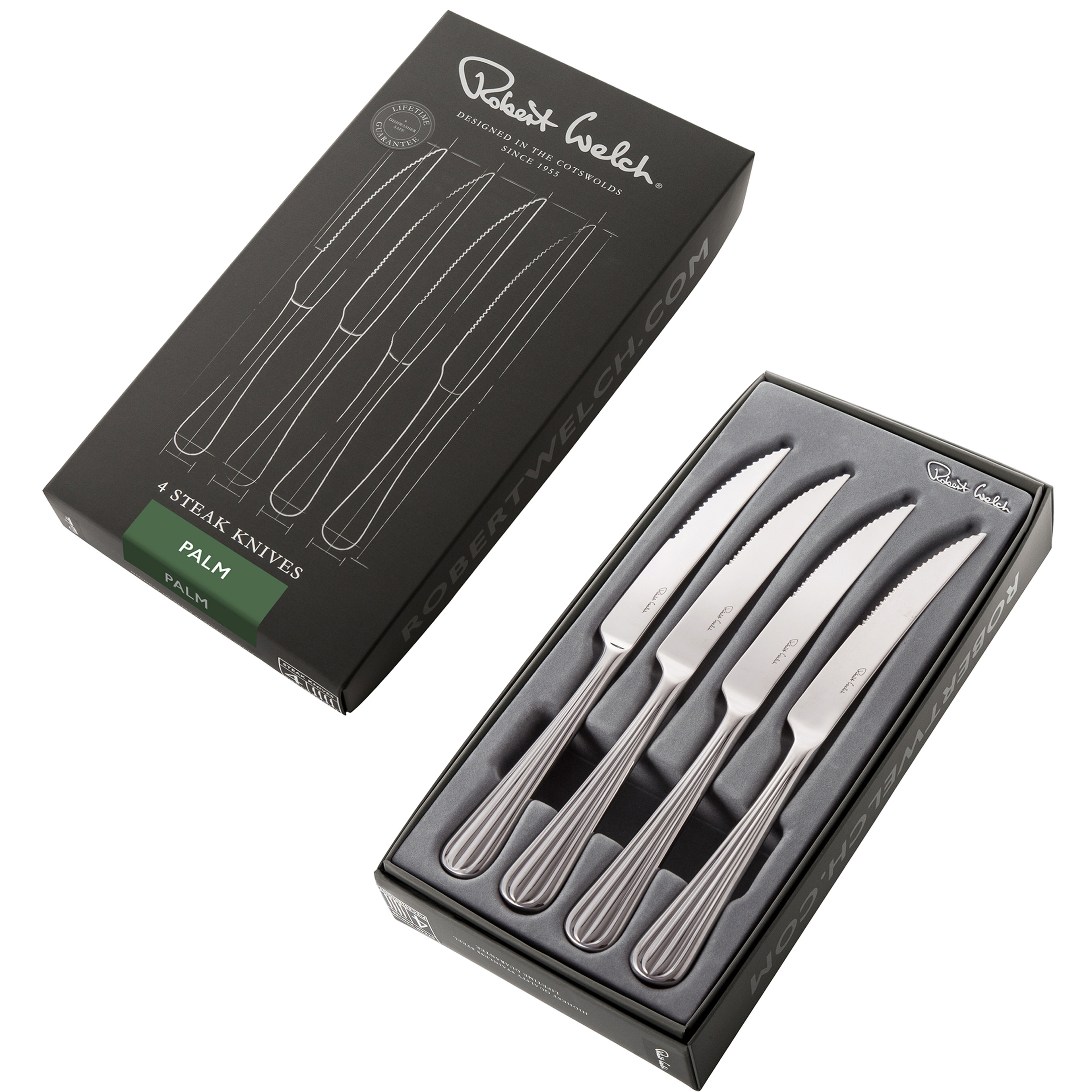 Palm Bright V steakkniv, 4 stk.