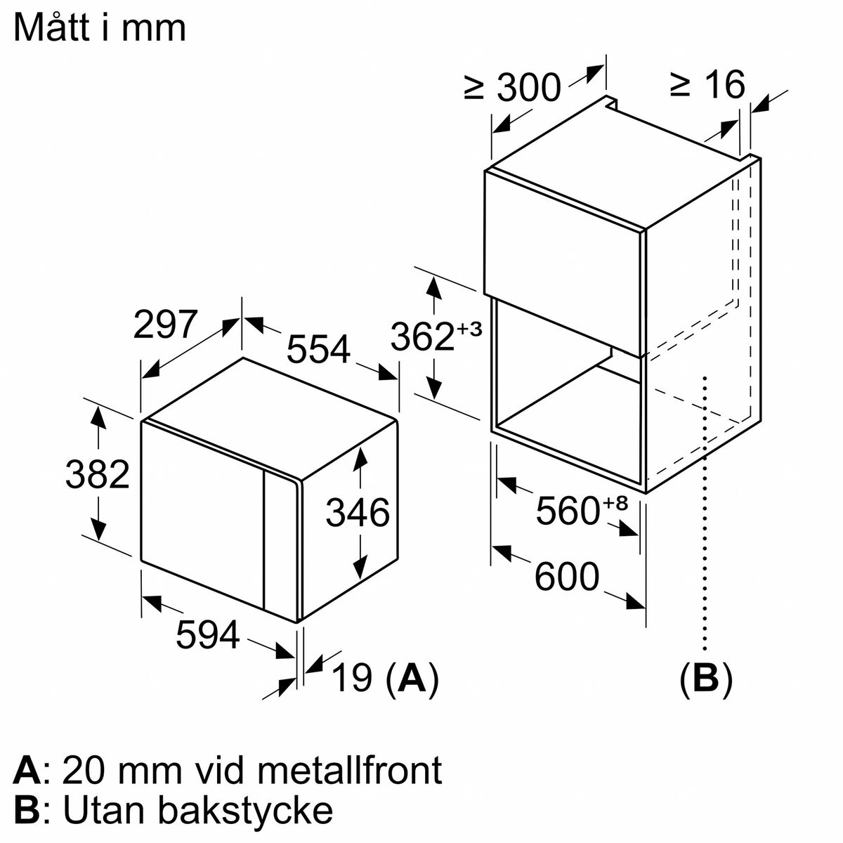 BFL524MB0 Serie 6 indbygningsmikroovn, sort