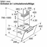DWK67FN60 Serie 4 vägghängd köksfläkt 60 cm, svart