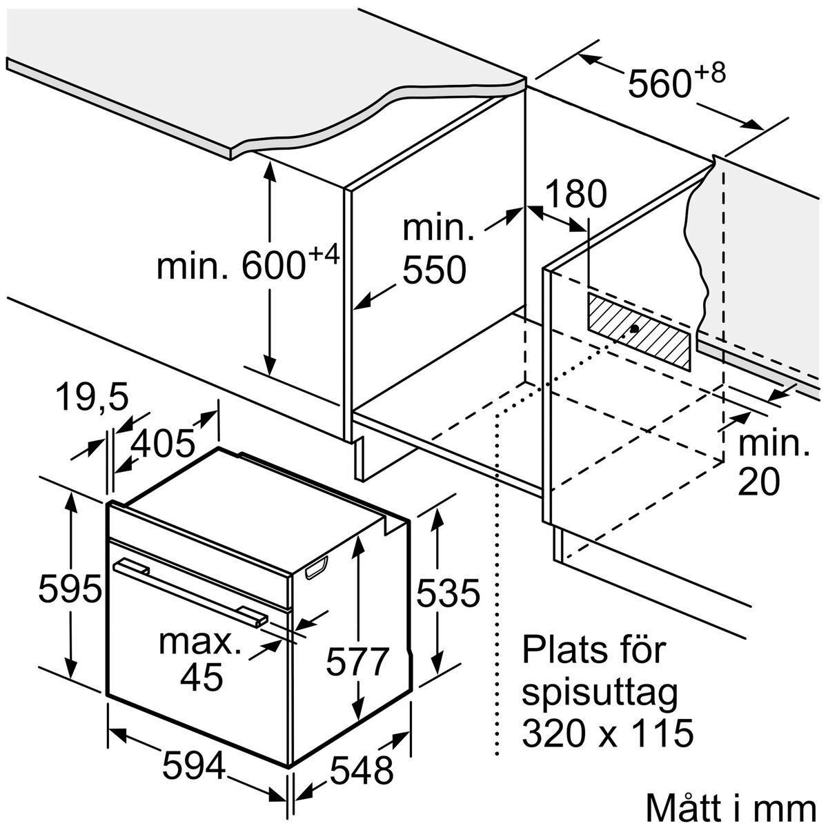 HBG7741B1 Serie 8 inbyggnadsugn 60 × 60 cm, svart