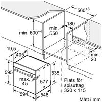 HBG7741B1 Serie 8 inbyggnadsugn 60 × 60 cm, svart