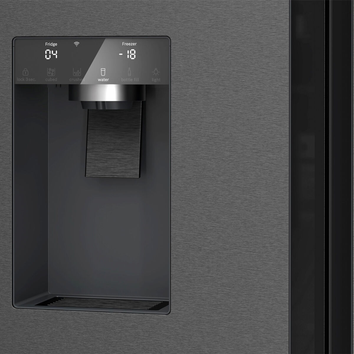 KFI96AXEA Serie 6 fritstående kombiskab 183 × 90,5 cm, antracit