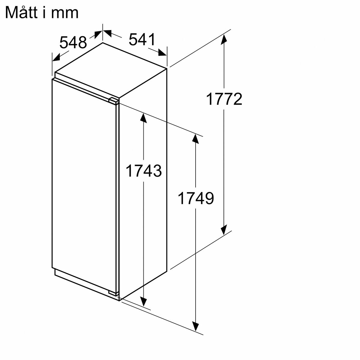 KIR81VFE0 Serie 4 integrerat kylskåp 177,2 × 54,1 cm