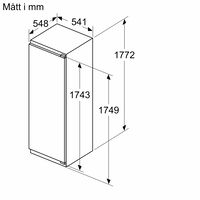 KIR81VFE0 Serie 4 integrerat kylskåp 177,2 × 54,1 cm