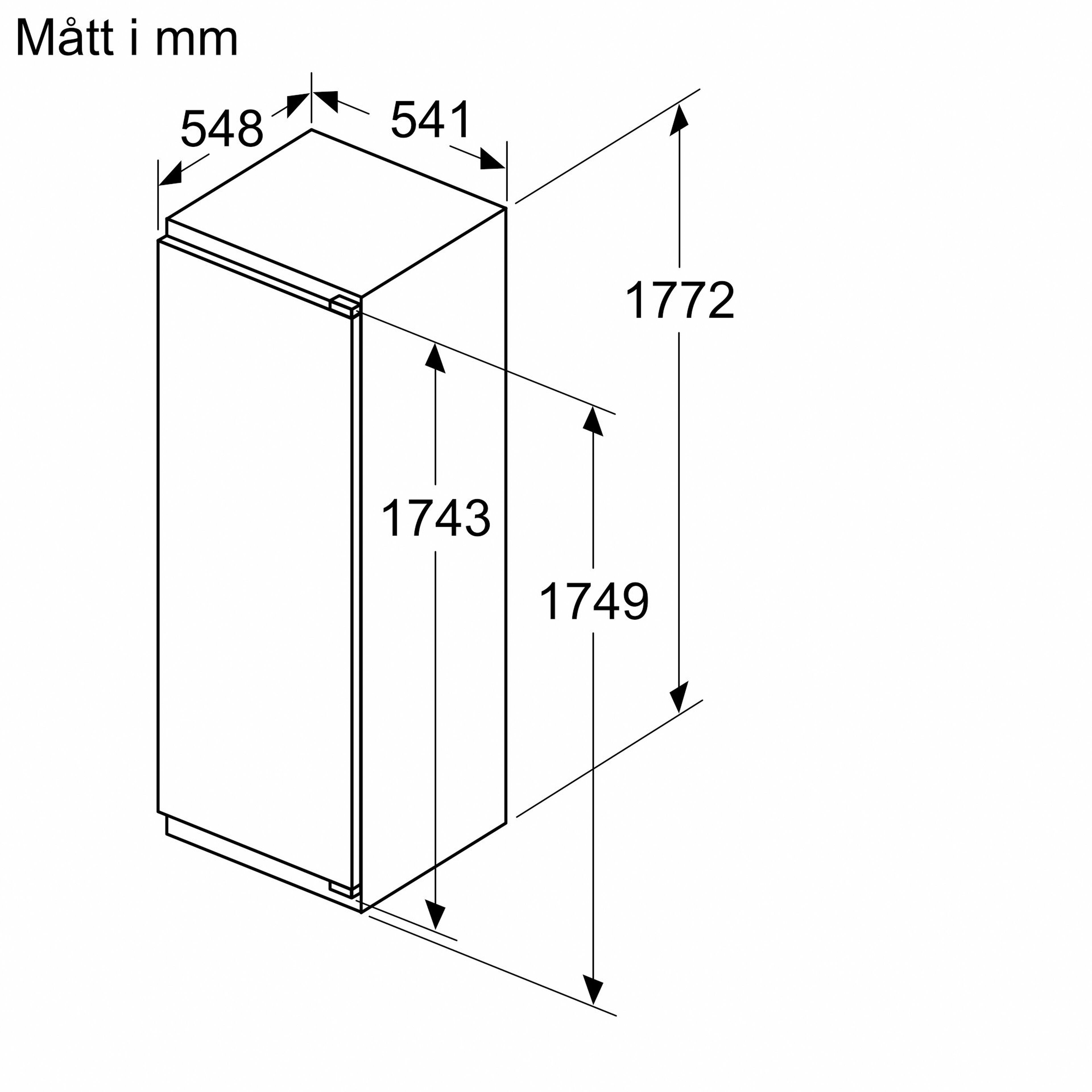 KIR81VFE0 Serie 4 integrerat kylskåp 177,2 × 54,1 cm