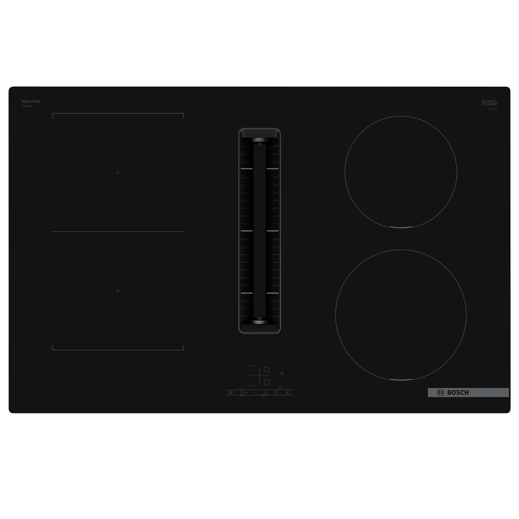 PVS811B16E Serie 4 induktionshäll med integrerad fläkt 80 cm