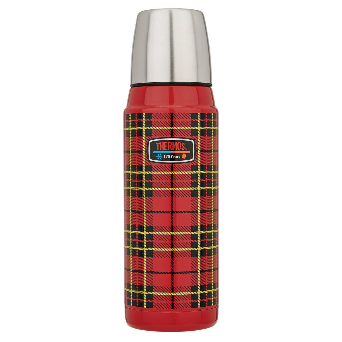 Thermos Jubileum termosflaska 0,5 liter, rödrutig