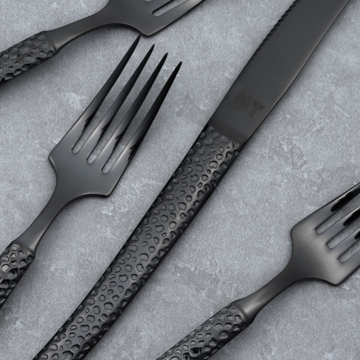 Vargen & Thor LAVA Steakset 8 dele, antracit