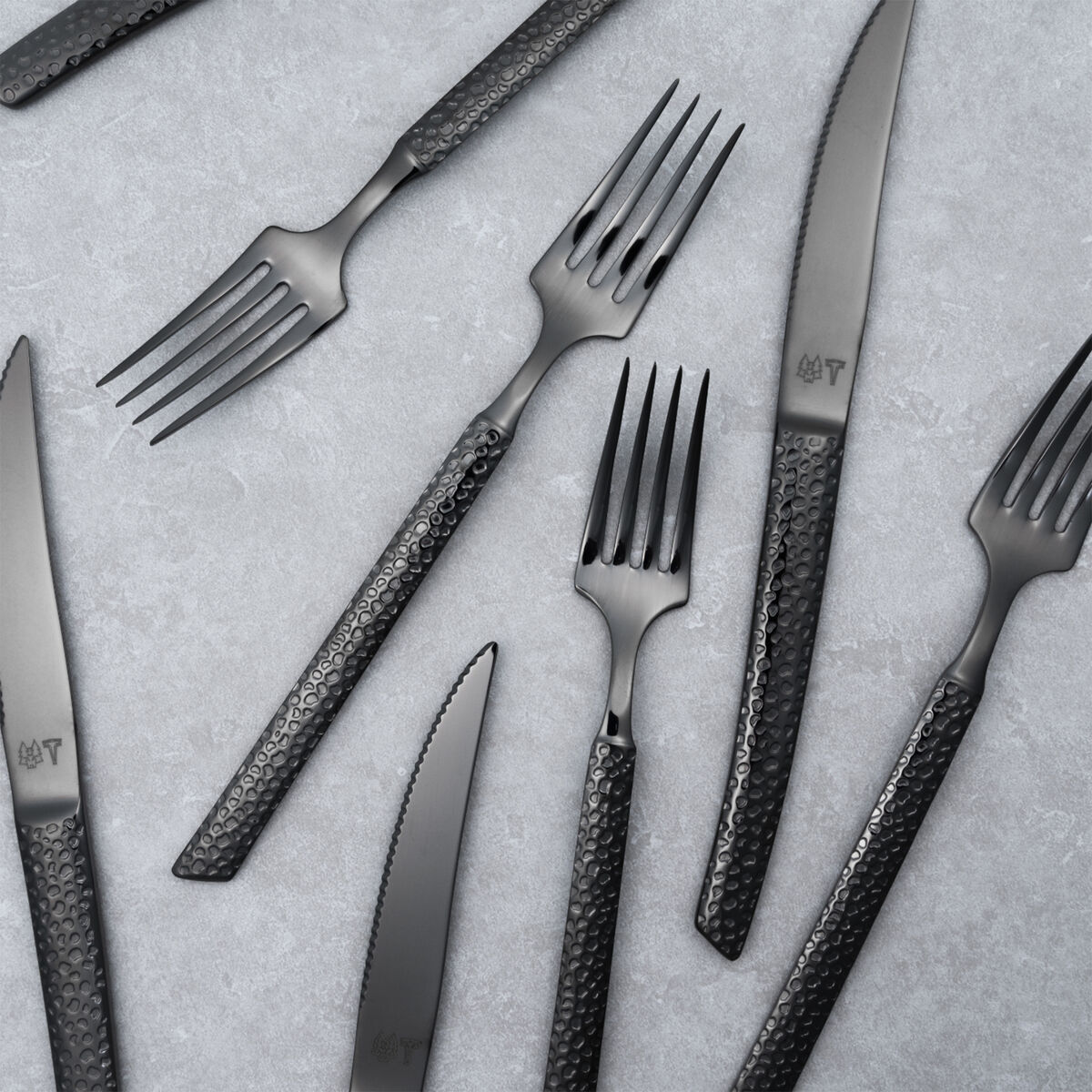 Vargen & Thor LAVA Steakset 8 dele, antracit