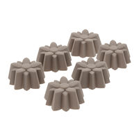 Blomsterbergs muffinsform blomma 6 st, latte