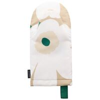 Pieni Unikko grydvante 31,5 × 15 cm, sand/hvid/hø/smaragd