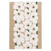 Unikko kjøkkenhåndkle 47 × 70 cm, sand/hvit/høy/smaragd