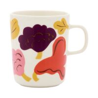 Kukasta kukkaan Oiva krus 2,5 dl, hvid/rosa/terracotta/blomme