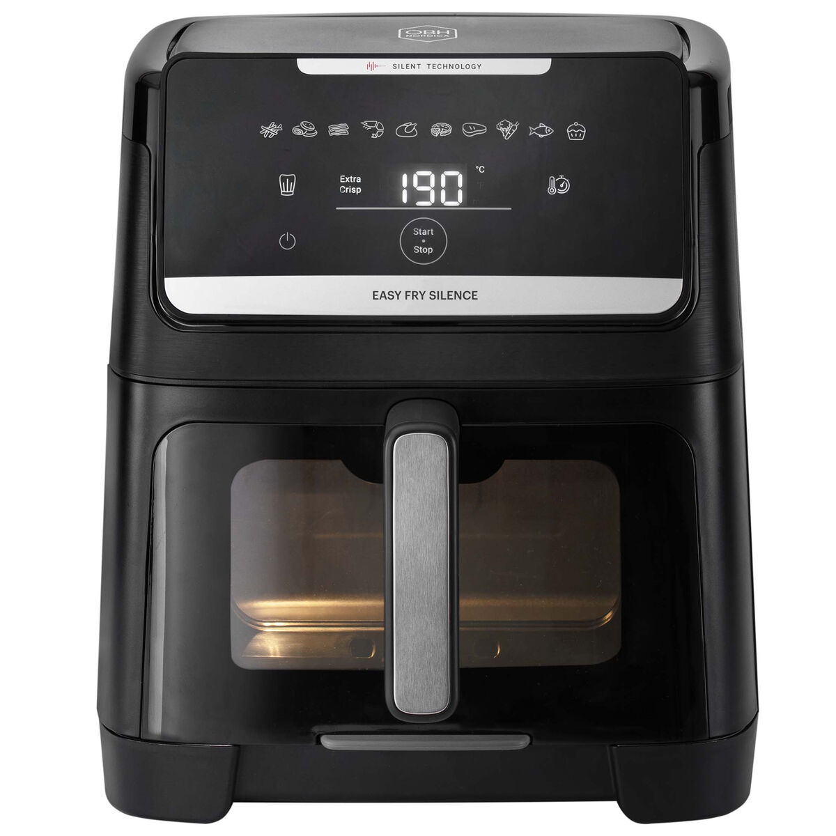 Easy Fry Silence Vision airfryer 7 liter, svart