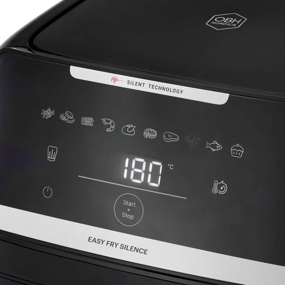 Easy Fry Silence Vision airfryer 7 liter, svart