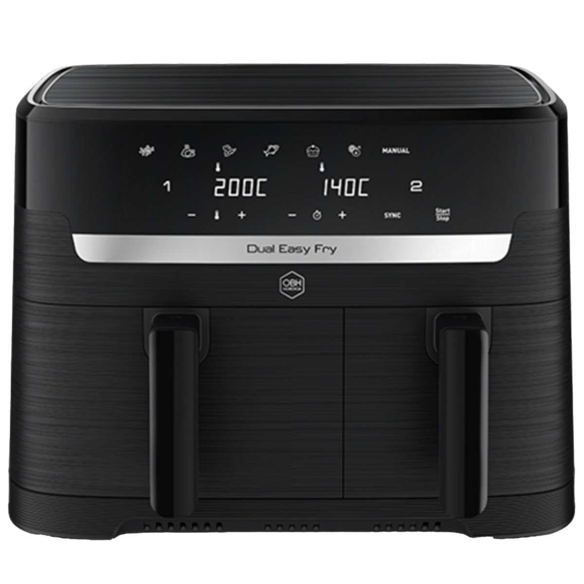 Easy Fry Dual airfryer 8,3 l, sort