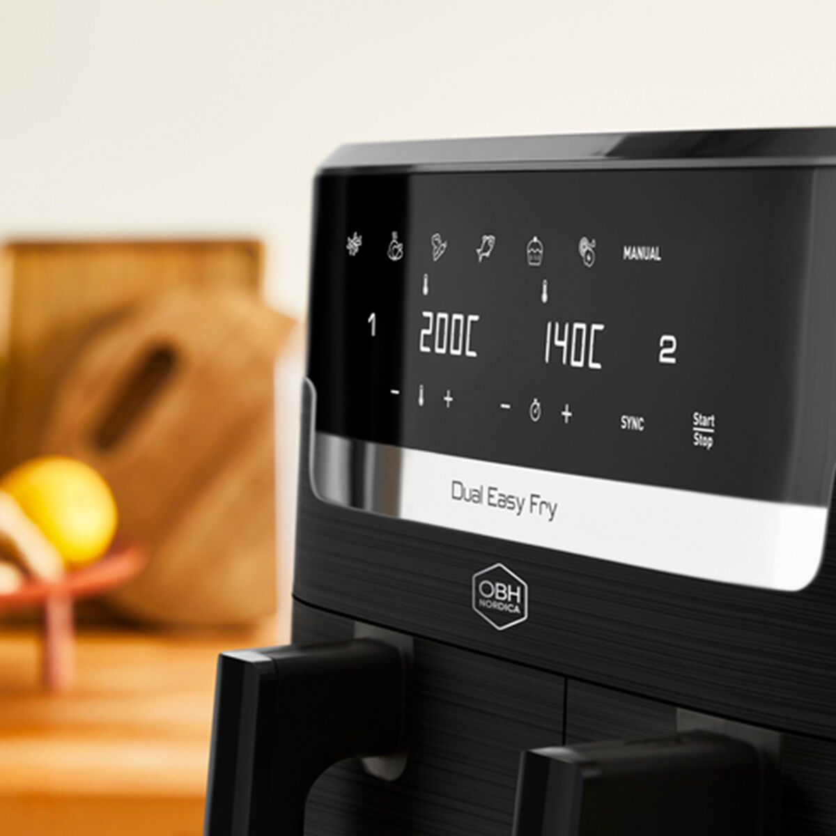 Easy Fry Dual airfryer 8,3 l, sort