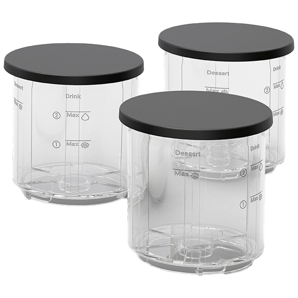 OBH Nordica Dolci isskåle 3-pak, 480 ml, transparent