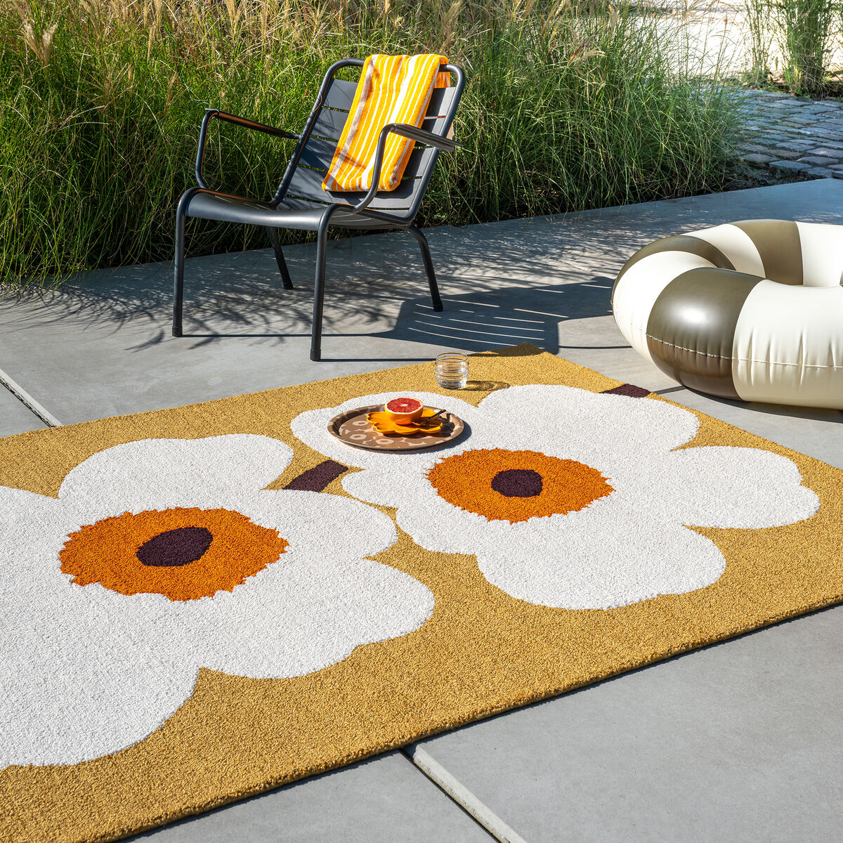 Unikko 60 th Anniversary gulvtæppe til udendørsbrug 160 x 230 cm, orange