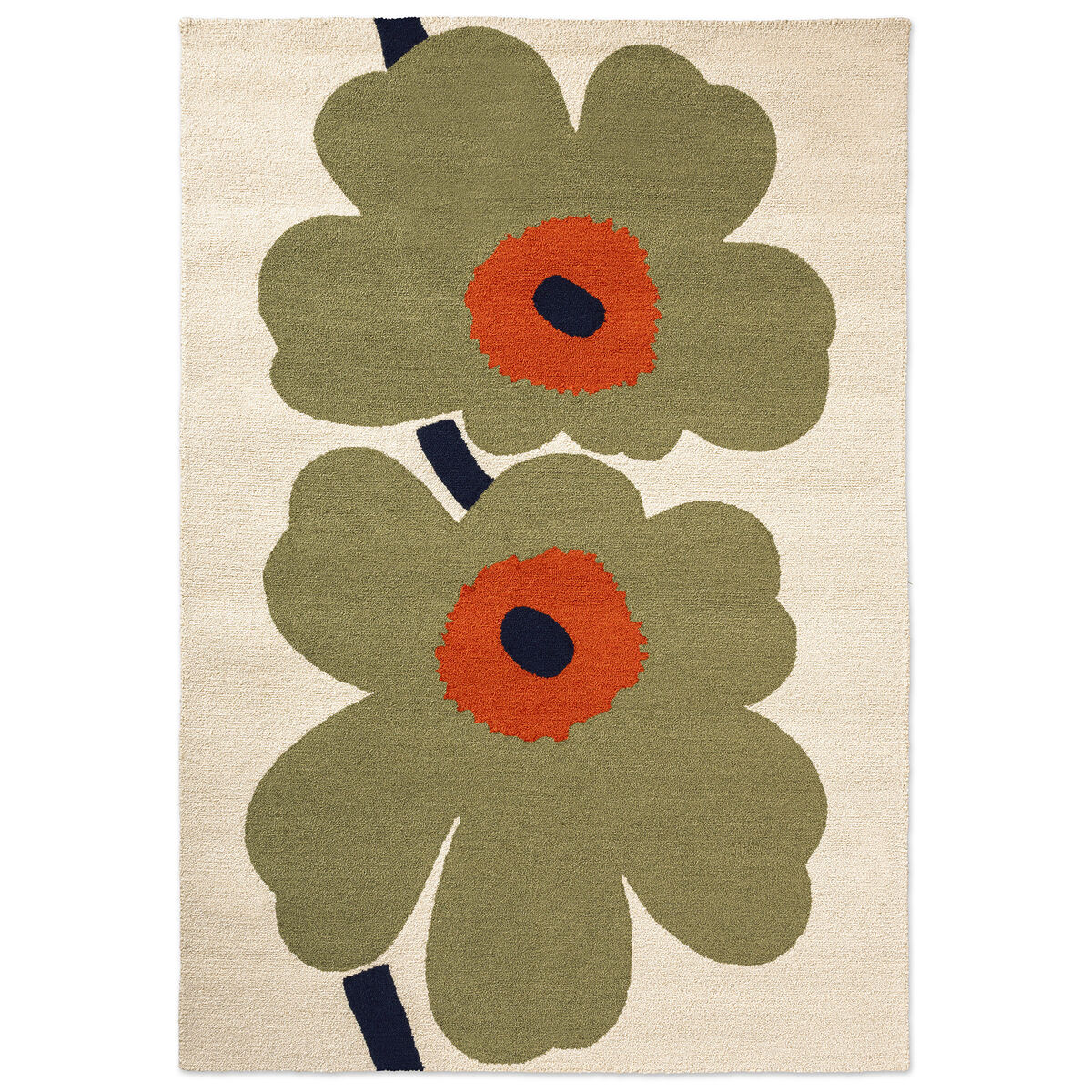 Unikko 60th Anniversary utendørsteppe 140 x 200 cm, dusty green