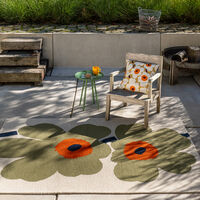 Unikko 60th Anniversary utendørsteppe 140 x 200 cm, dusty green