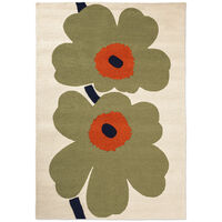 Marimekko Unikko 60-års jubilæums udendørs tæppe 200 x 280 cm, støvet grøn