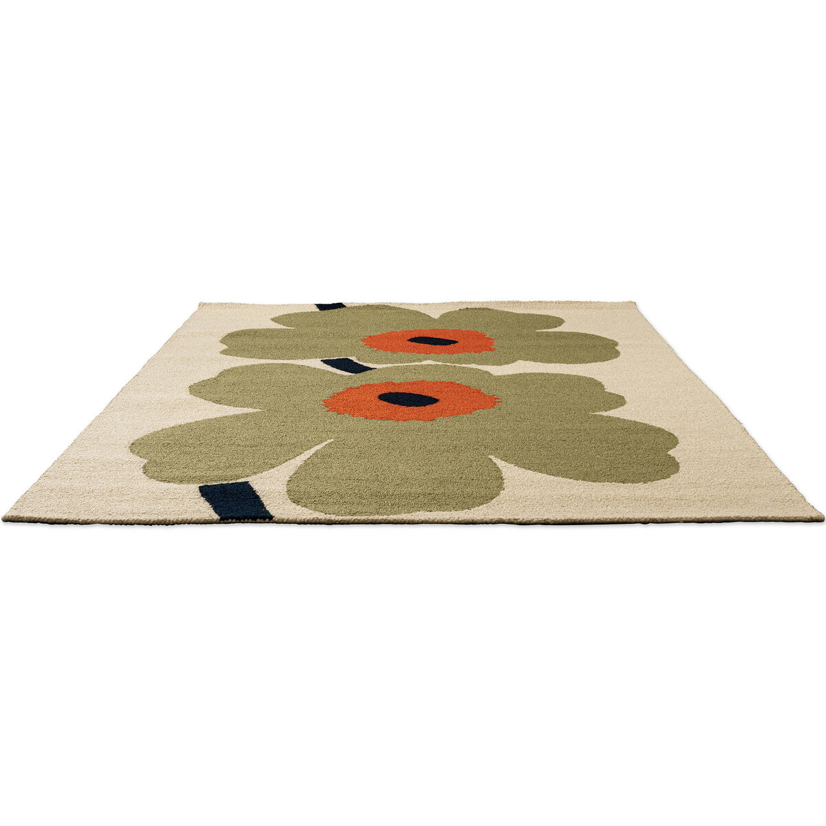 Marimekko Unikko 60-års jubilæums udendørs tæppe 200 x 280 cm, støvet grøn