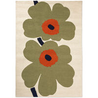 Marimekko Unikko 60th Anniversary utomhusmatta 250x350 cm, dusty green