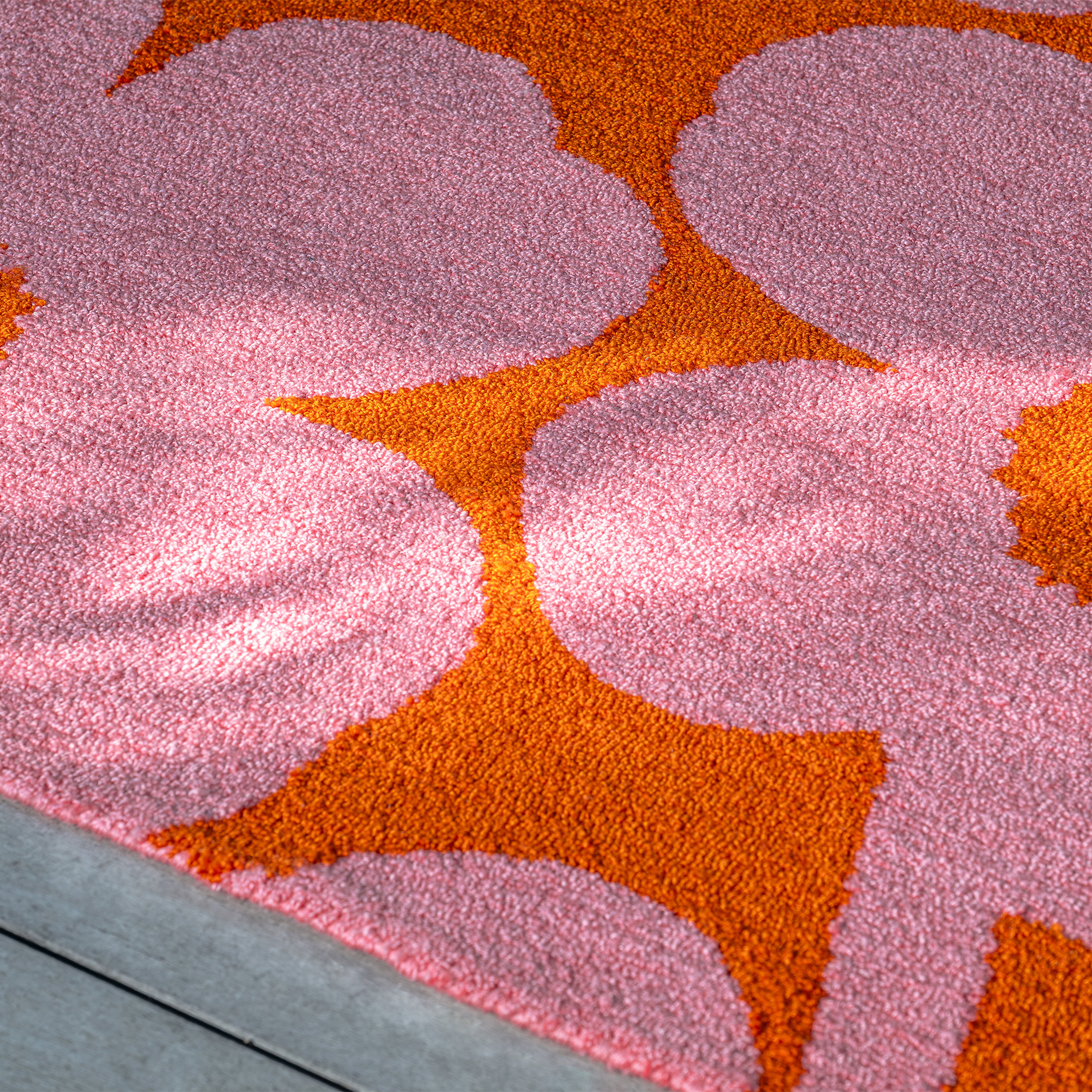 Unikko gulvtæppe til udendørsbrug 160 x 230 cm, lyserød/orange