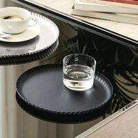 Alessi Pleats bricka 23 cm, svart