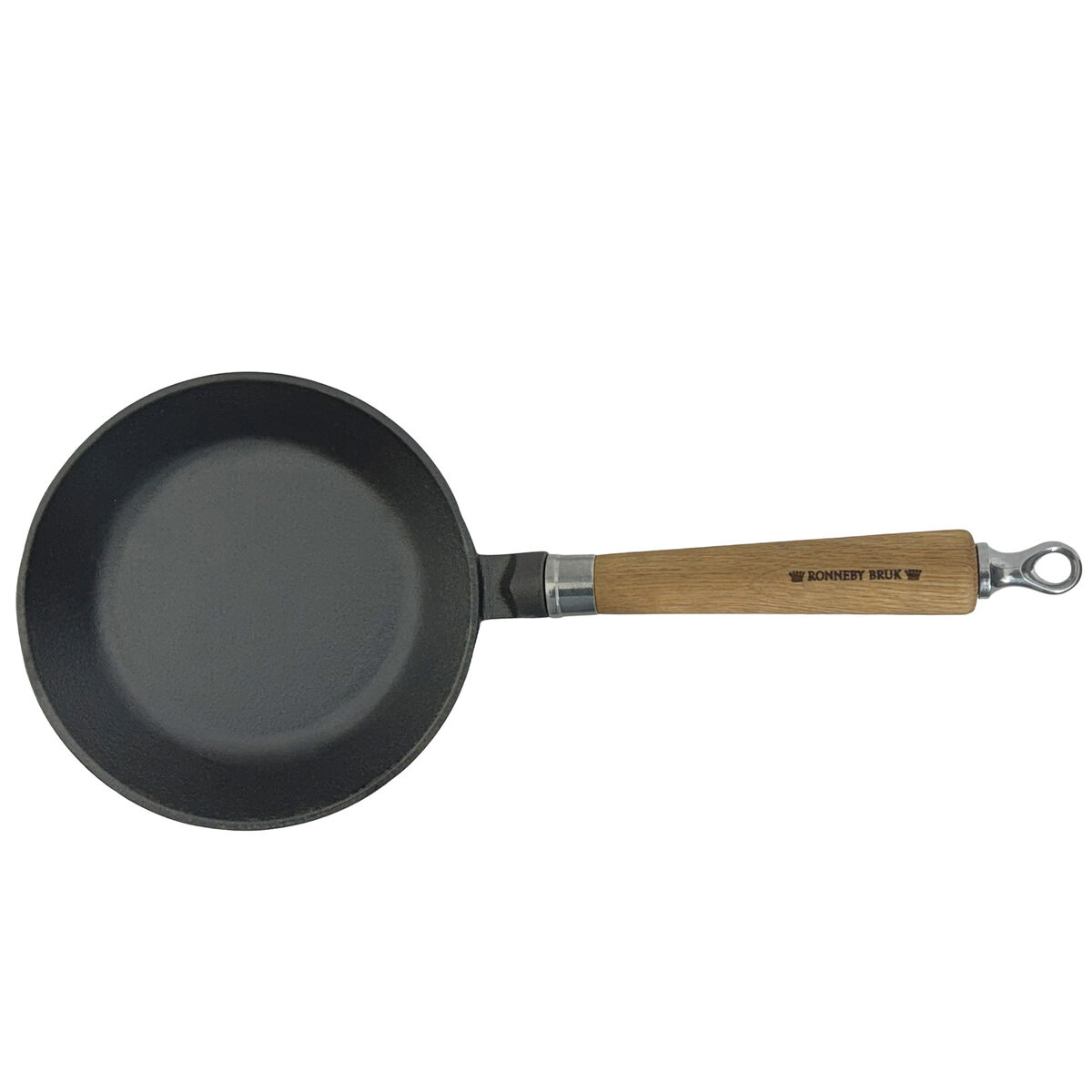 Exclusive Line støpejernsstekepanne 18 cm, oppbøyd kant, eik