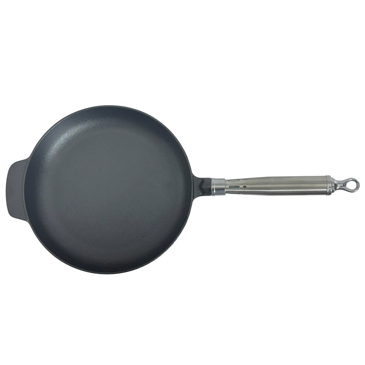 Maestro støbejernstegepande med rund kant 24 cm